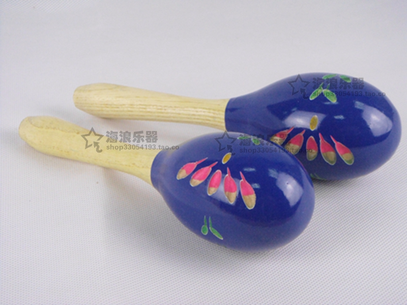 Wave musical instrument sand hammer musical instrument sand ball children's toys wooden sand ball musical instrument trumpet sand ball percussion instrument popularity