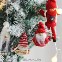 2021 felt Christmas doll old man angel doll pendant Christmas tree decorations flower box floral accessories