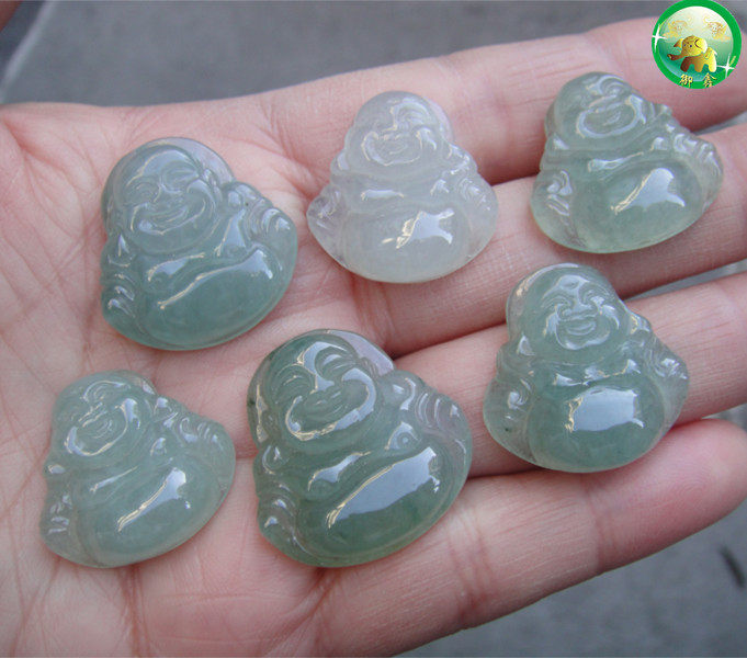 Burmese native jade ladies pendant Laughing Buddha pendant Yunnan Tengchong Qiongyu jade new goods