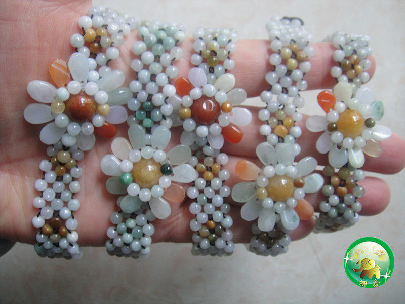 Myanmar emerald DIY pure handmade choreography blossom with rich and fine handmade ornament gift