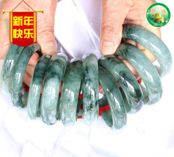 Yuxin brand A goods Burmese jade bracelet jadeite seagrass orchid bracelet positive ring ice glutinous seed belt jewelry inspection certificate