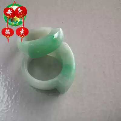 Myanmar Jade A goods Jade emerald color saddle ring men's ring Yuxin brand Jade saddle ring men