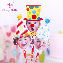 Customized cake with Zodiac card card card doctor hat baby banquet 100 day birthday decoration decoration decoration