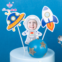 Birthday Candles Custom Bake Cake Decor Space Astronaut Ornaments Planet Space Rocket Plug-in