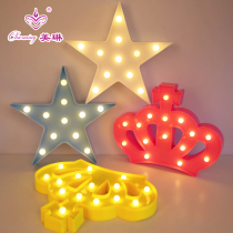 led crown star lamp proposal arrangement creative romantic birthday party window display decoration gift lamp ins