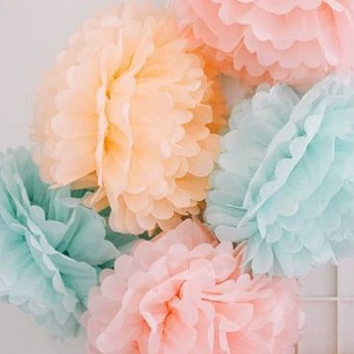 Европейская стиль DIY Color Pull Flower Wedding New House Party Decorative Paper Ball Ball Детский день рождения