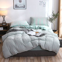 Geranium cotton pure cotton four sets full cotton nude sleep ultra soft 1 5 m bed hat style quilted by single hood knit 2 three sets 4