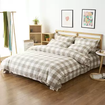 Sanding denim cotton thickened 100 cotton 1 8 meters double bei europfine cotton bedding kit three 4 jian tao