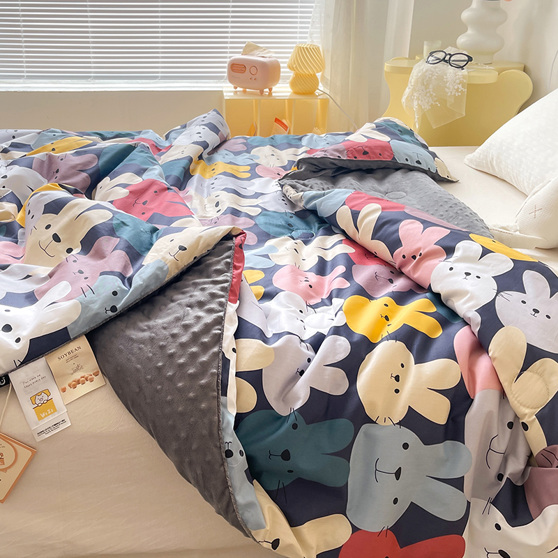Beans quilting cotton Single spring autumn adults Thickened Cover Blanket Girls Student Dormitory Adult Blanket available in all seasons