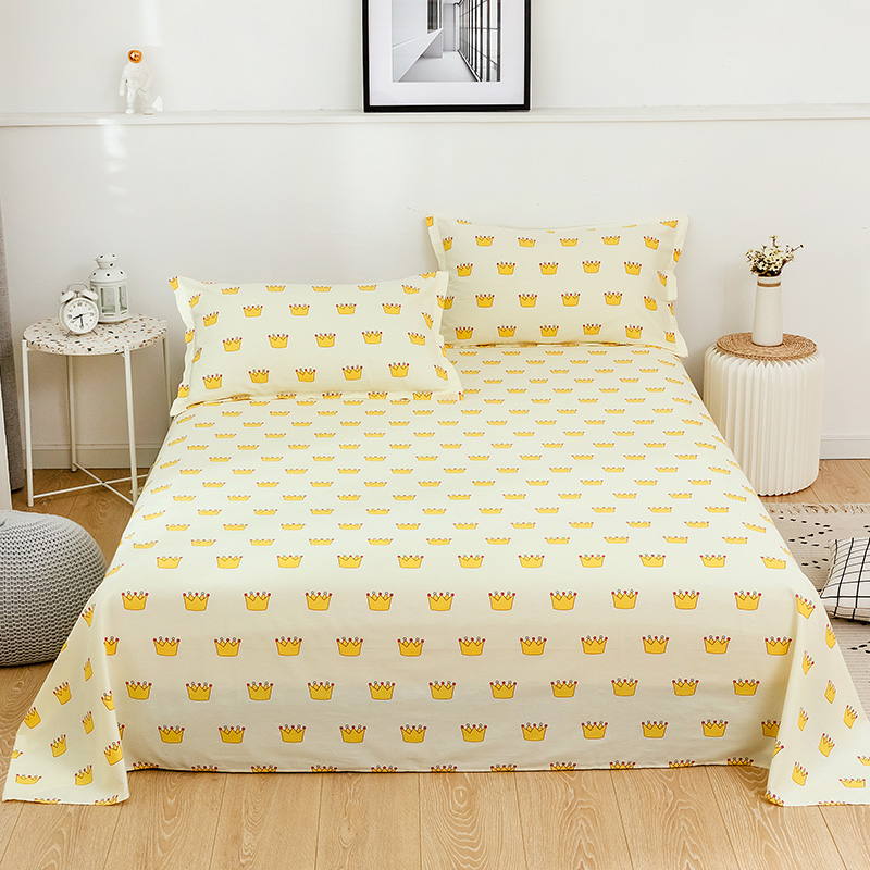 Pure cotton sheet Single piece 100 All cotton student Dormitory Single Double Spring Autumn 2 m × 2 3 by Single Nordic Wind Brief