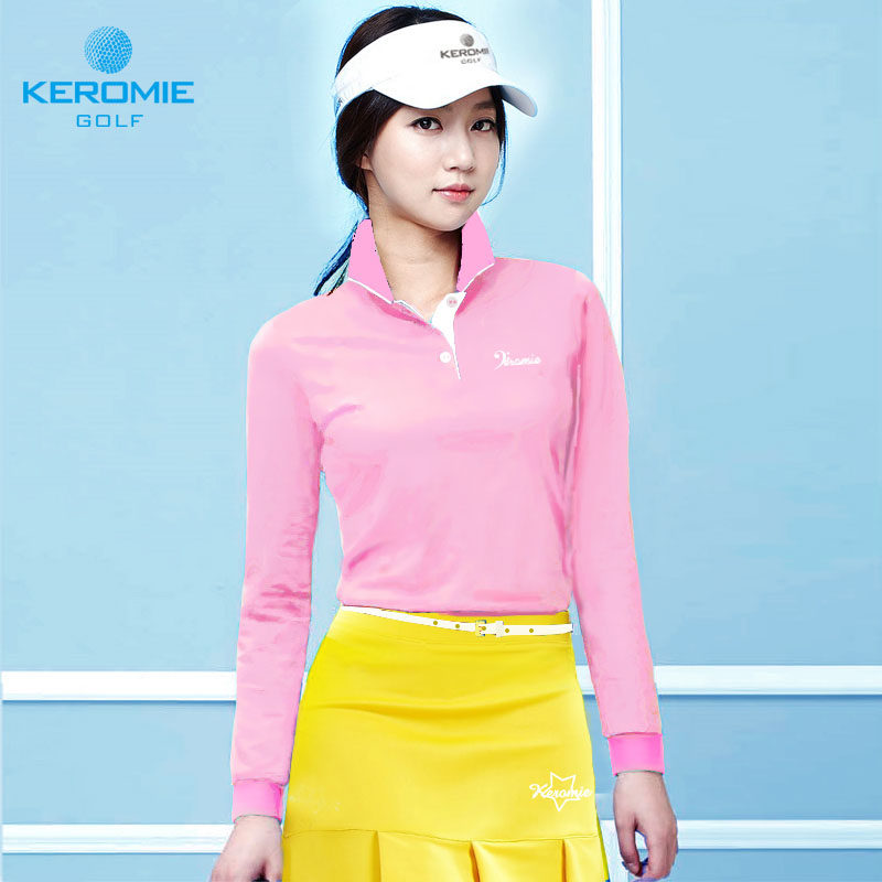 Golf clothes Women long sleeves T-shirt Women in pure color Skinder and lean over golf T-shirt Clothing Ball Clothes