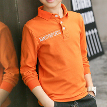 Golf Childrens clothing Long sleeves T-shirt boy turned-collar sports casual teens CUHK kids jersey kids clothes