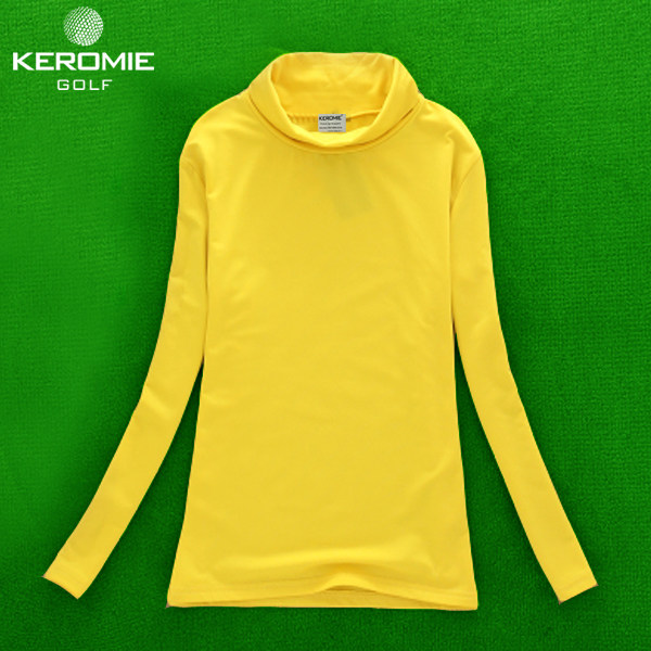 New autumn and winter golf warm and velvety long sleeve blouse high collar sports women's dress golf clothing for undercoat jersey