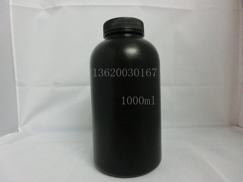 1000ml Black Plastic Large HDPE Cell Bottle Setting Powder Bottle Sample Bottle Avoid Light