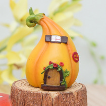 Cute Cartoon Creative small home Fun Swing Piece Gardening Flower Pot Scene with Mushroom House Pumpkin Pine Fruit House Decoration