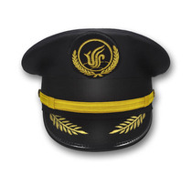 Aviation cap empty pilot big brimmed hat captain cap empty service cap less service cap aviation flight attendant cap