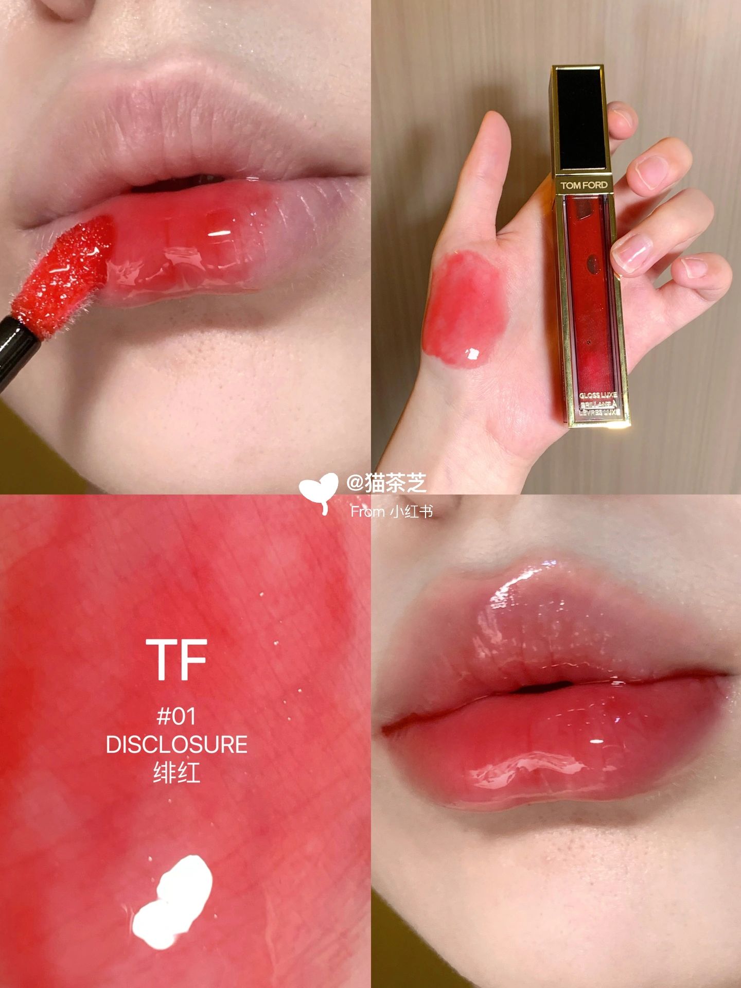 New color TF Tom Ford Tomford black gold lip mirror lip nectar 01 blush 24 Flower Fire 20 Twilight 08-Taobao