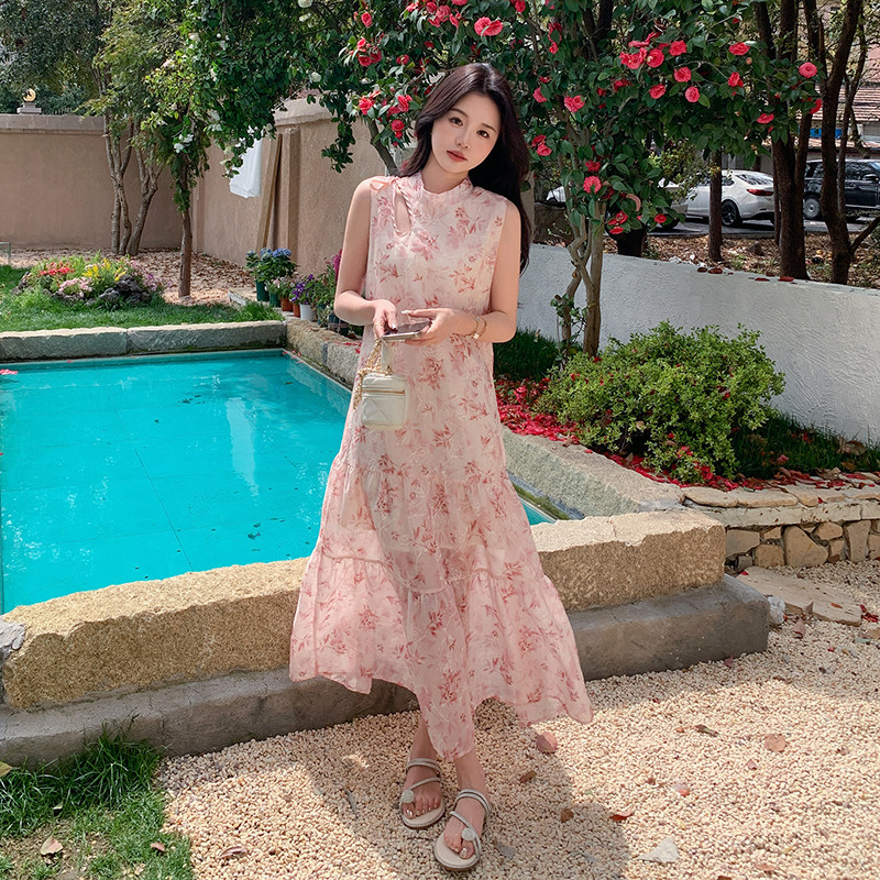 【夏季现货】碎花时尚法式度假风吊带连衣裙088-6623p105k158,女装连衣裙,2C088