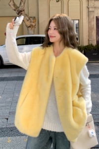 糖果色多巴胺水貂绒仿皮草外套女冬皮毛一体2C353--710# P170K258图片