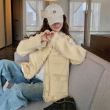 【档口+买家秀】高品质奶黄色小香风外套C155-1060-P155控218，女装短外套，2C155