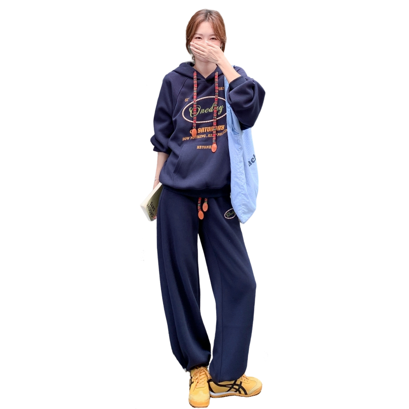现货刺绣连帽卫衣两件套2C206-L585-P175-K258,女装套装/套裙,2C206