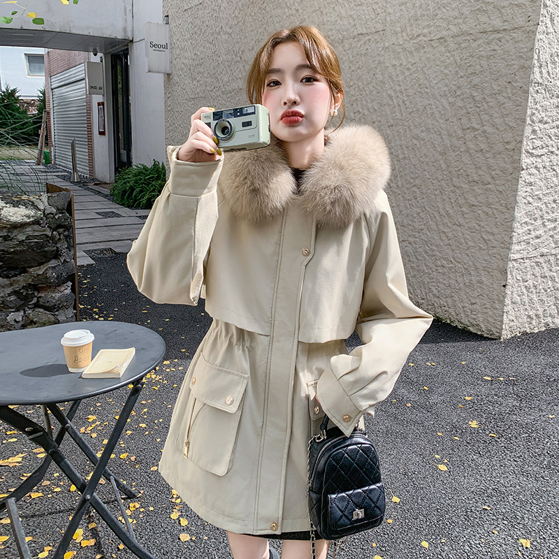 大量现货主推24冬装新款派克服宽松大码毛毛加厚棉衣女外套,女装棉衣/棉服,衣珂纱朗