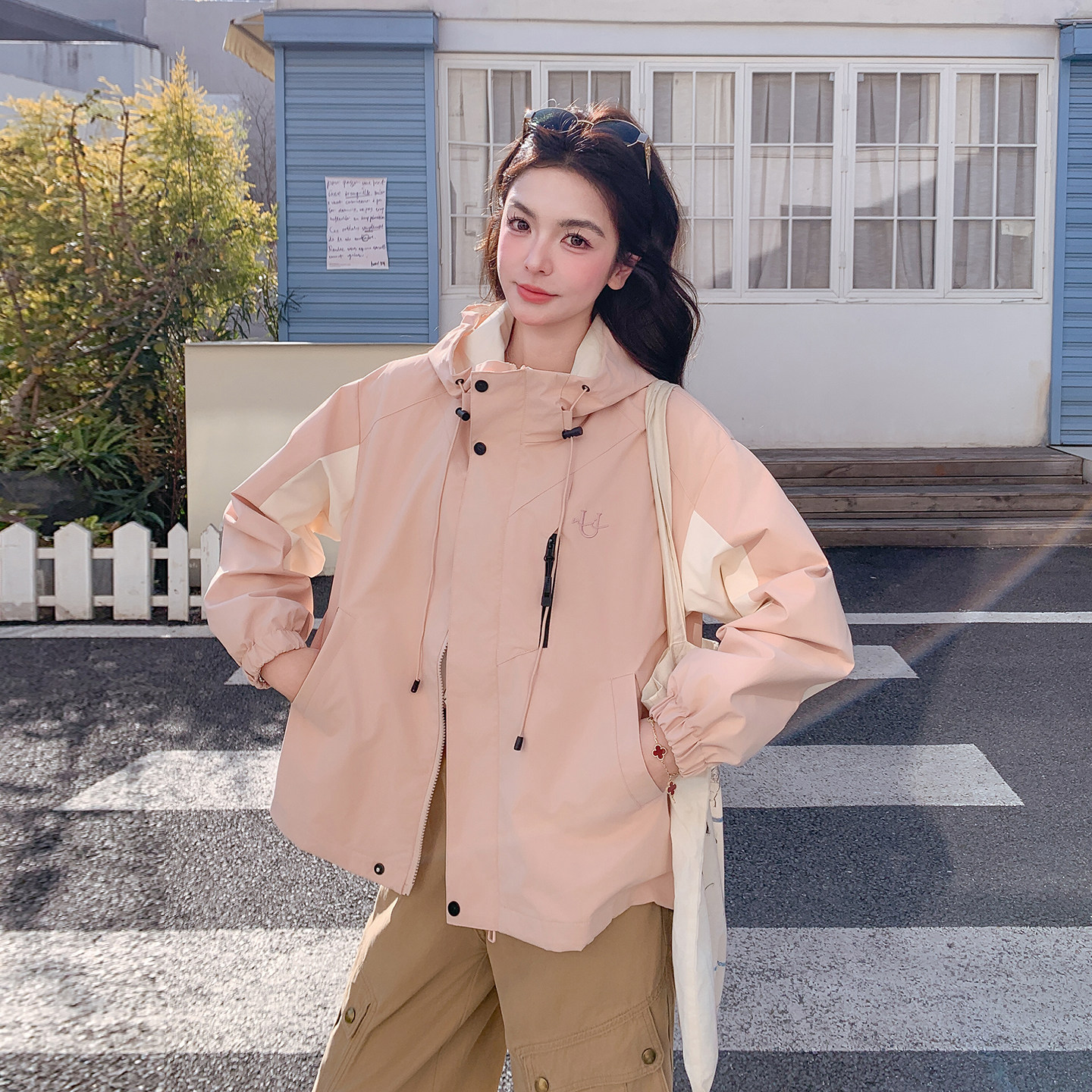现货！现货！休闲外套女2026春秋新款韩系学院风减龄小个子上衣,女装短外套,2C306