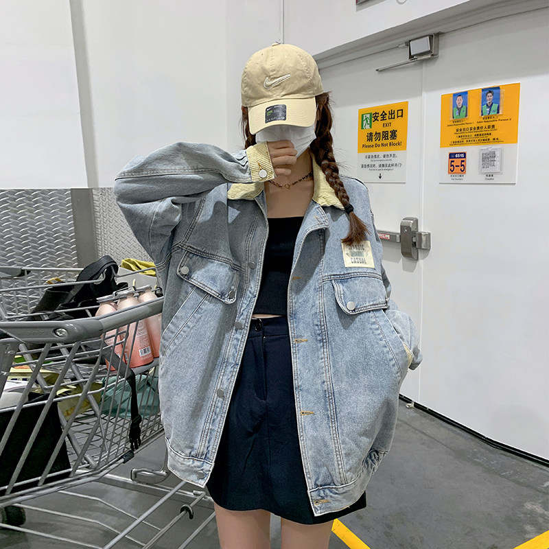 简约大方的蓝色牛仔上衣女早秋2025新款百搭显瘦小个子减龄短外套,女装短外套,2C112