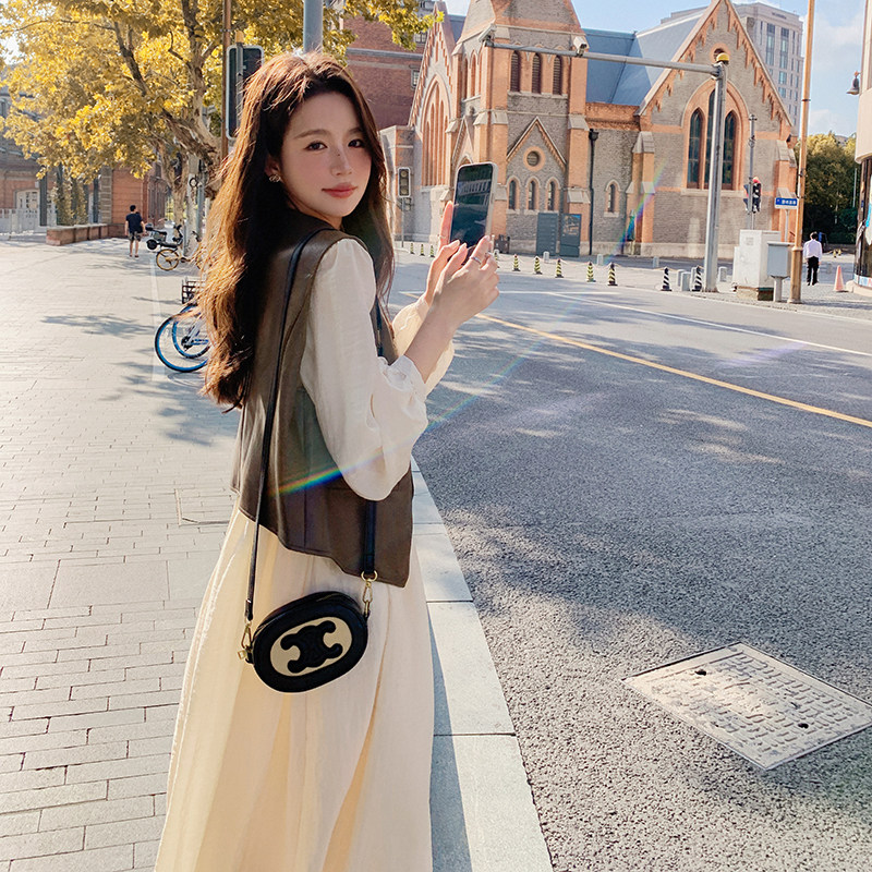 【】时尚潮流百搭皮衣套装裙C161-6153-P165-K228,女装连衣裙,2C161