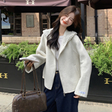 现货主推~冬季新款羊毛外套短款双面呢大衣2B237-6111-P220K298，女装毛呢外套，2B237