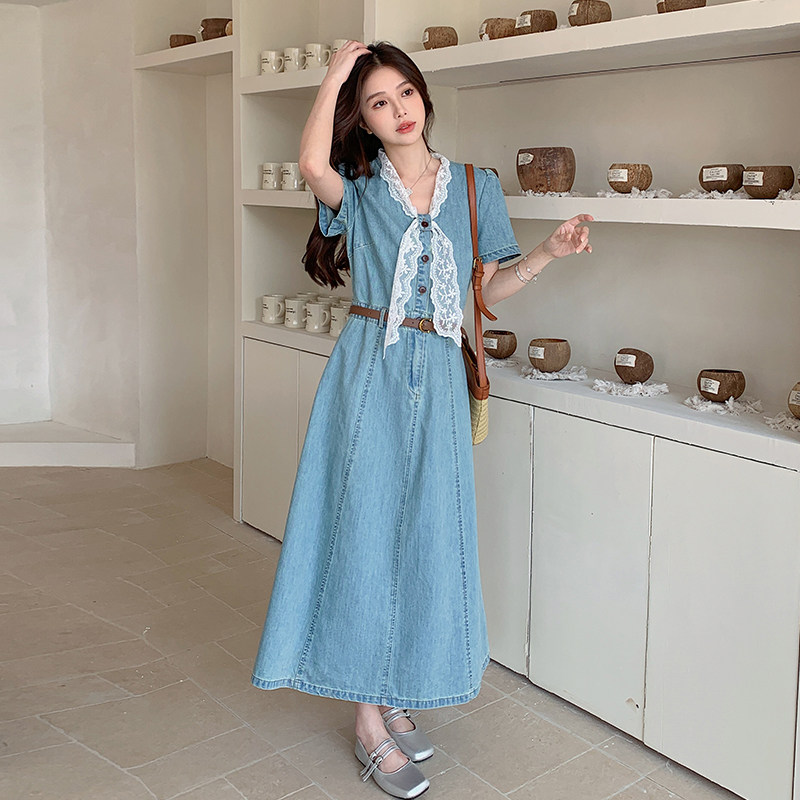 2025夏装牛仔连衣裙RF2C290-6836#-P155-K255,女装连衣裙,2C290