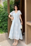 【现货】连衣裙女2025夏季新款短袖裙子2C227/2551/P155K218，女装连衣裙，2C227