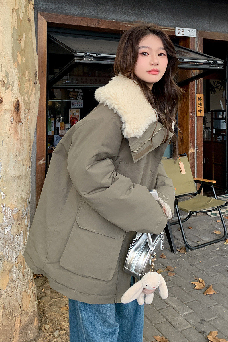 2025年冬季休闲风加厚保暖派克服,女装派克服,2C230