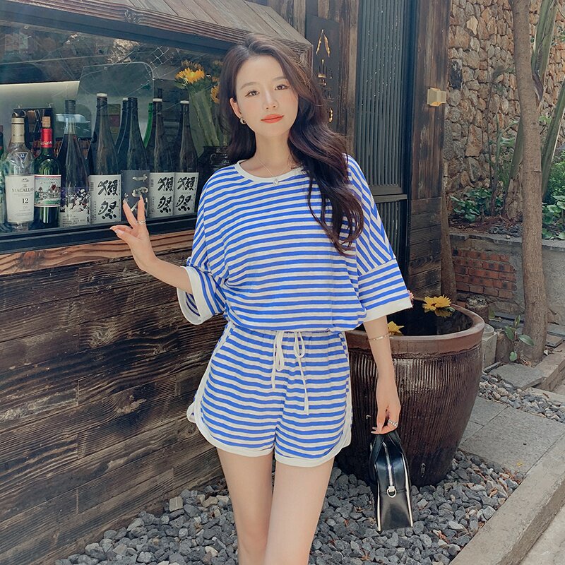 【夏款现货】百搭不挑人的条纹套装088-2385p125k188,女装套装/套裙,2C088