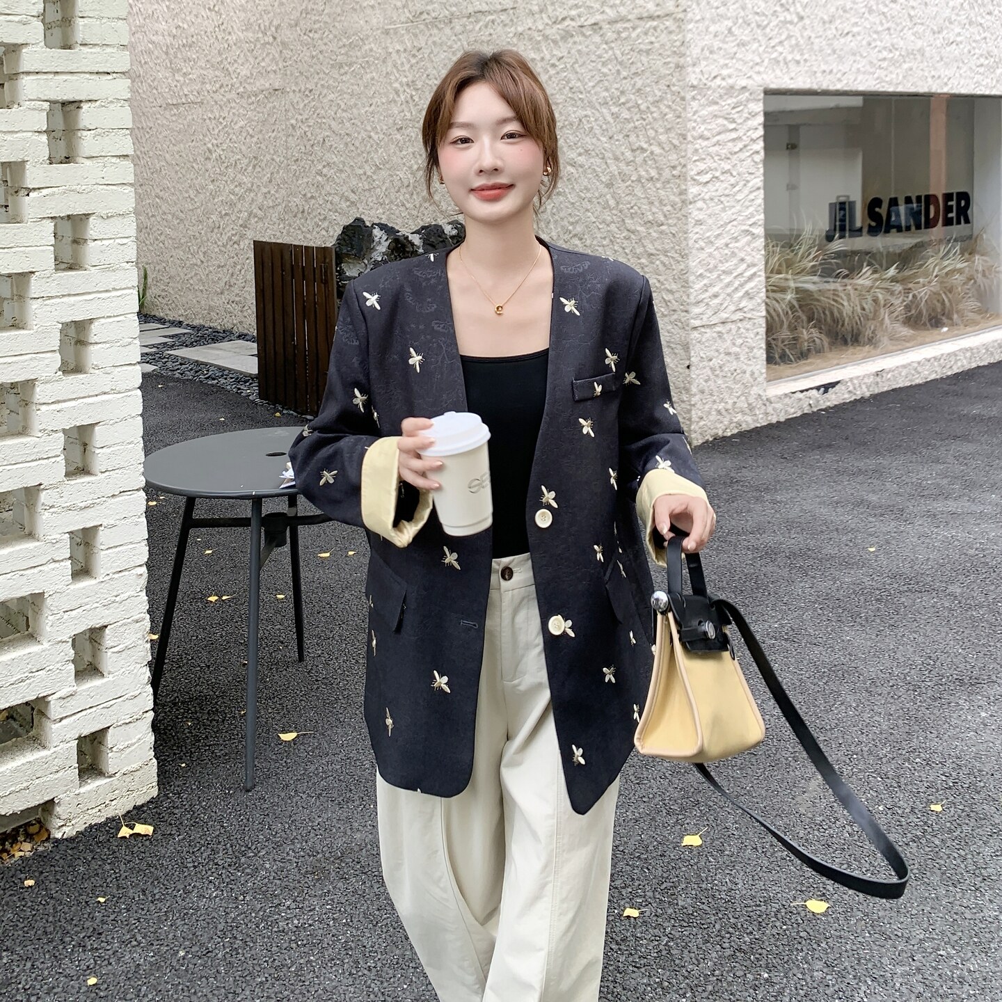 【现货】重工刺绣风压花西服外套女西装2C353+702#P160K238,女装西装,2C353