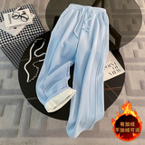 网红炸街运动套装女春季新款韩系连帽卫衣直筒裤显高显瘦两件套潮，女装套装/套裙，2C310