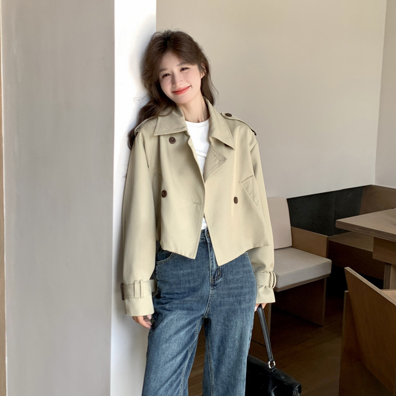 【档口现货】2025早秋短款小个子风衣外套女3102-P135-K188,女装风衣,2C126