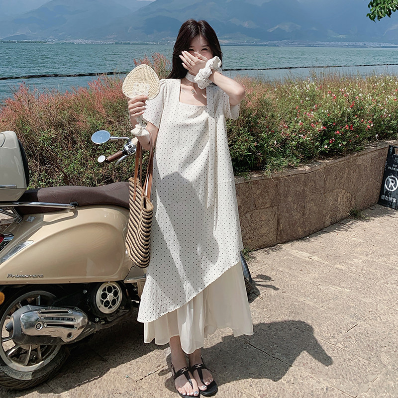 现货波点长款连衣裙952/P145/K208,女装连衣裙,2D109