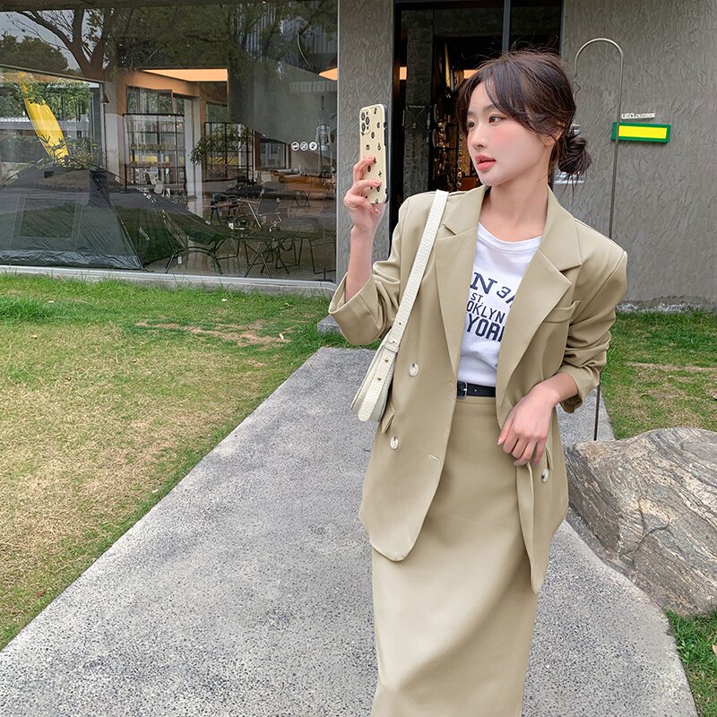 现货#2025春西装套装2C133-812-P155-K218,女装套装/套裙,2C133