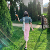 【档口现货】2025夏装新款女装牛仔连衣裙两件套266-P145-K195，女装连衣裙，2C266