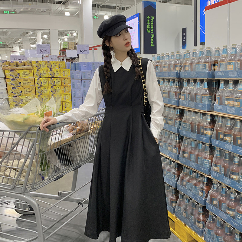 【现货】2026春装新款两件套高腰显瘦连衣裙2C166-3035P155控218,女装连衣裙,2C166