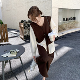 盐系穿搭独特松弛感假两件上衣套装裙女秋季2025新款半身裙两件套，女装套装/套裙，2C375