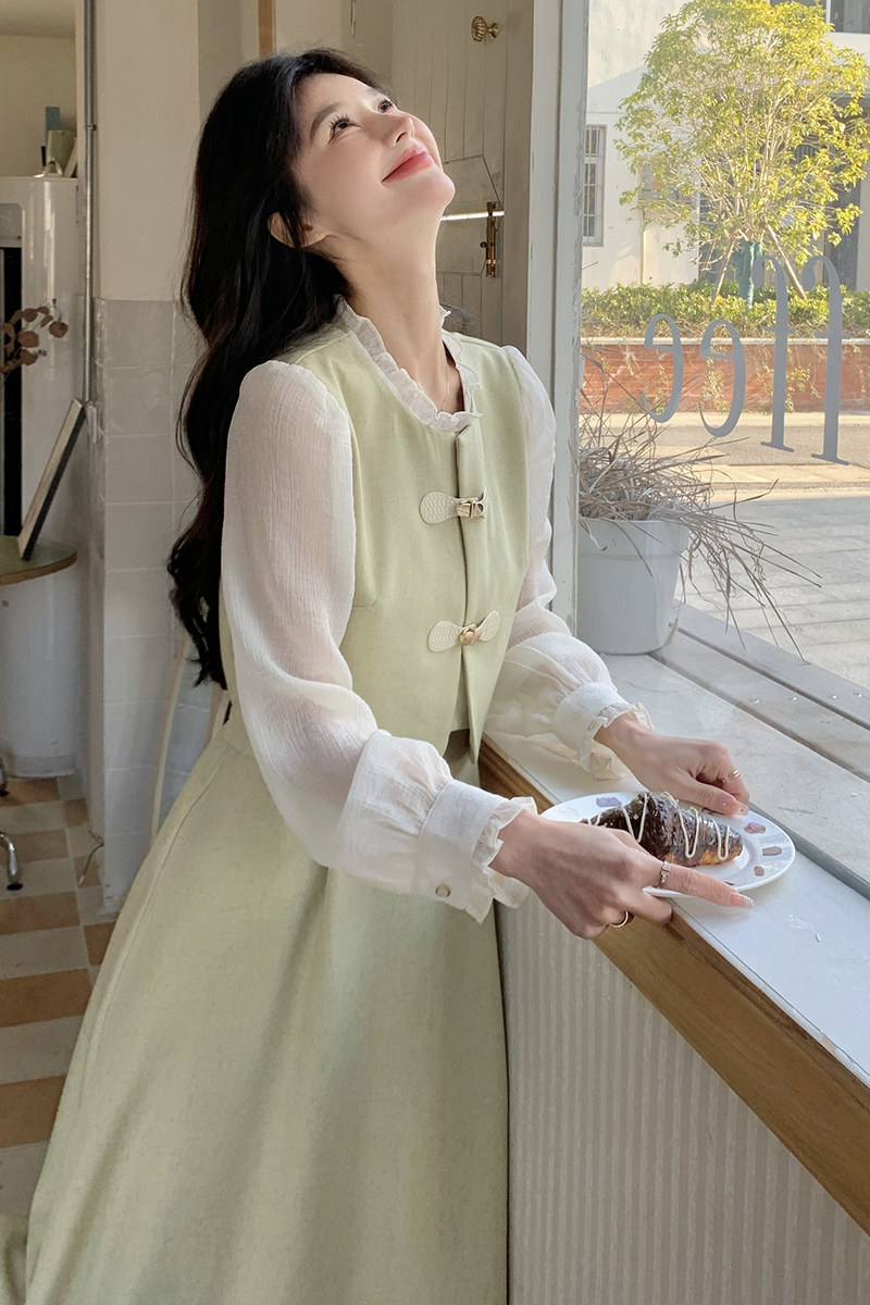 主推款新中式两件套连衣裙P145K208,女装连衣裙,2D045