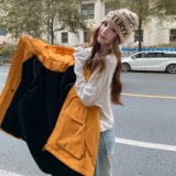 洋气炸街加绒加厚派克棉服女2025冬新款韩系高级感休闲冲锋衣外套，女装派克服，2C218