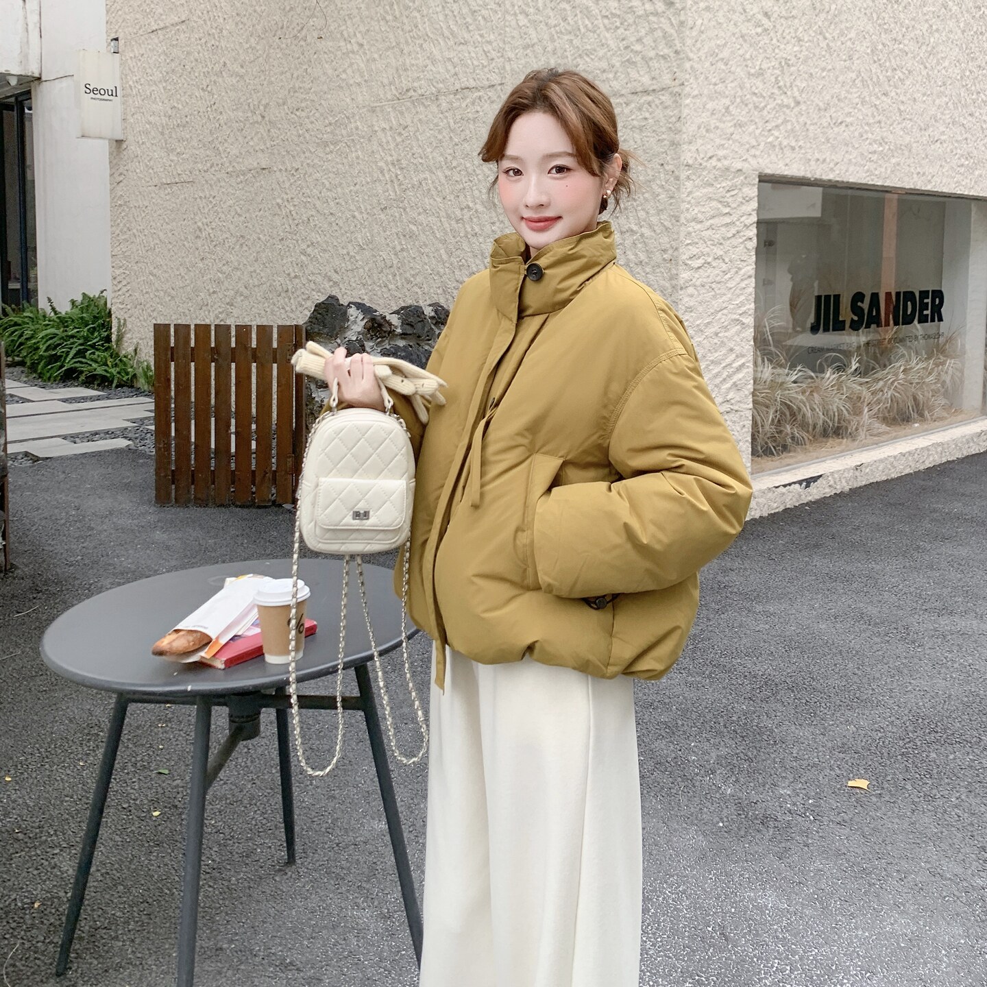 设计感宽松羽绒服女冬季短款小个子立领加厚防风保暖90白鸭绒外套,女装羽绒服,2C166