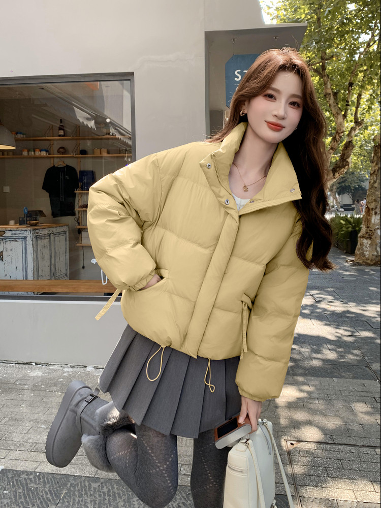 新款独特超好看短款羽绒服女款冬季立领面包服小个子羽绒外套,女装羽绒服,2B114