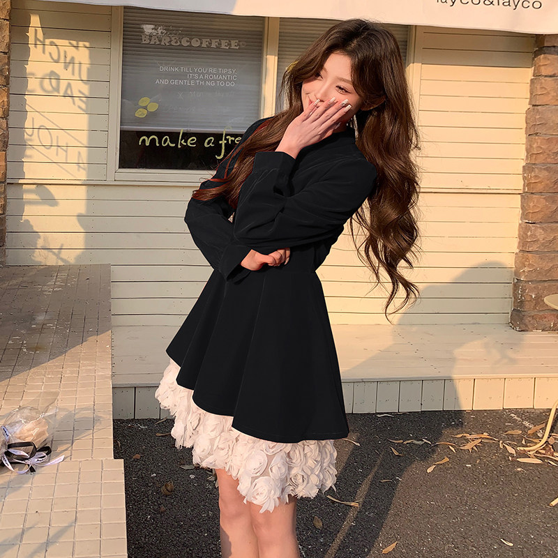 红色金丝绒连衣裙女春秋2025新款法式收腰小香风绝美设计感,女装连衣裙,2D148