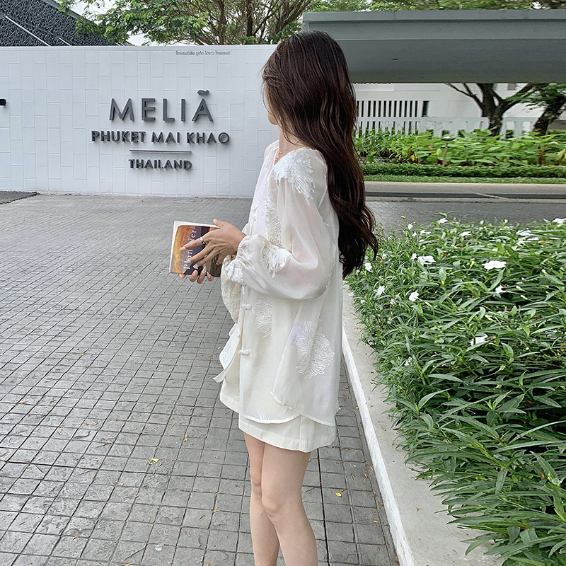【夏款现货】气质复古刺绣三件套送吊带088-6615p135控188,女装套装/套裙,2C088