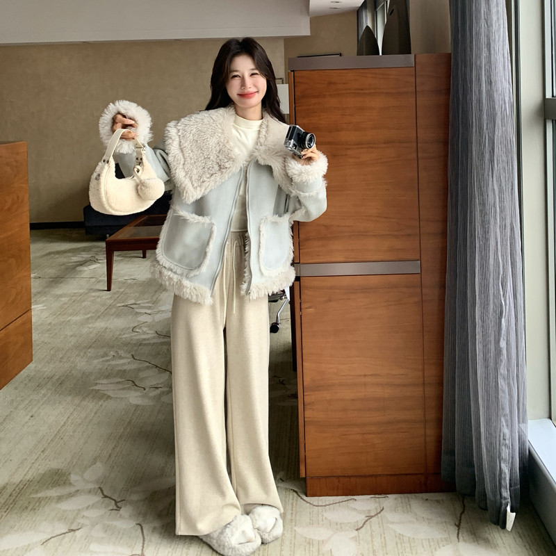 现货主推！！蓝色皮毛一体2C203-5575-P210-K318,女装棉衣/棉服,2C203