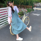 上新！牛仔吊带裙+T恤套装2c113-079-P135-K188，女装套装/套裙，2C113